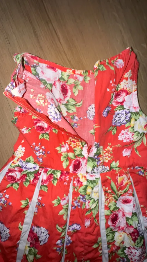 Ginger Snaos Girls pleated fit&flare floral   dress - Photo 4 of 5