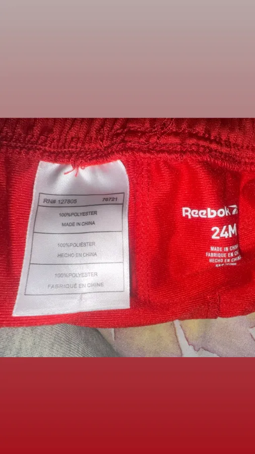 Reebok tracksuit set babies 24 mths Red - Photo 7 of 7