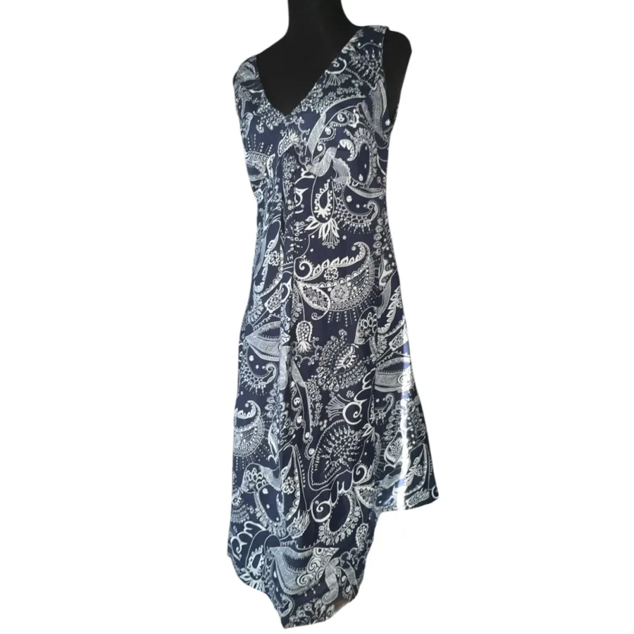 Dress 4 Two Blue Floral Sleeveless Dress sz 10 - Photo 4 of 6