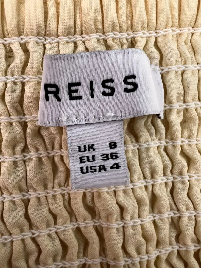 Reiss linen yellow cropped top - Photo 2 of 7