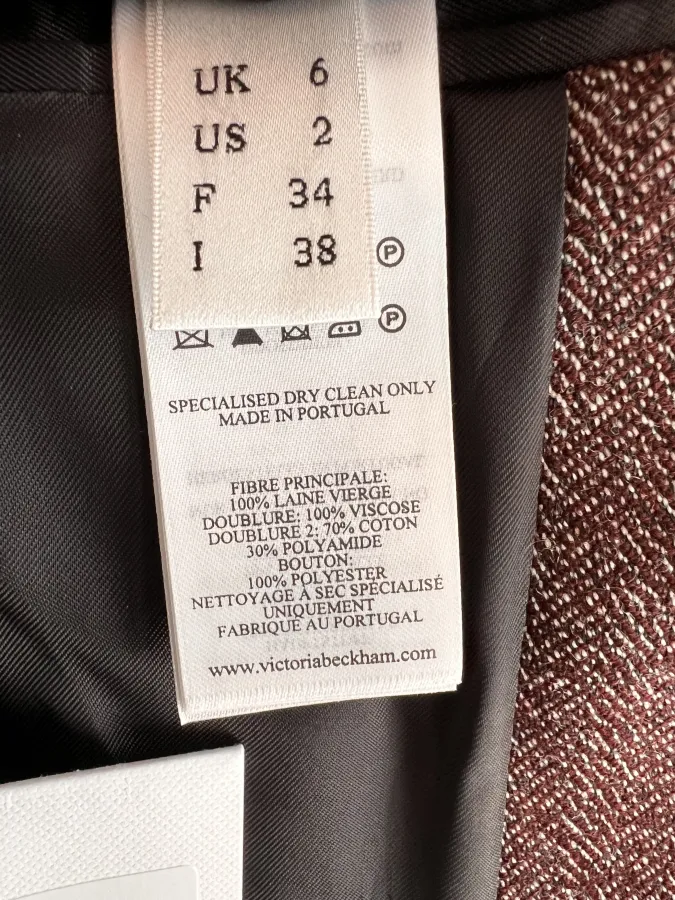 Victoria Beckham herringbone blazer - Photo 7 of 8