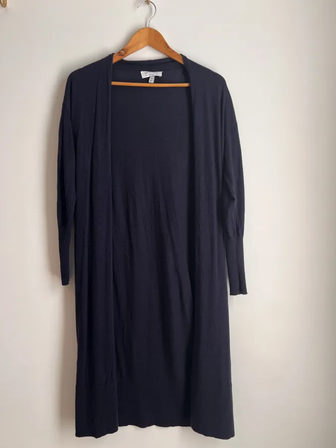 Witchery long merino wool navy cardigan - Photo 1 of 5