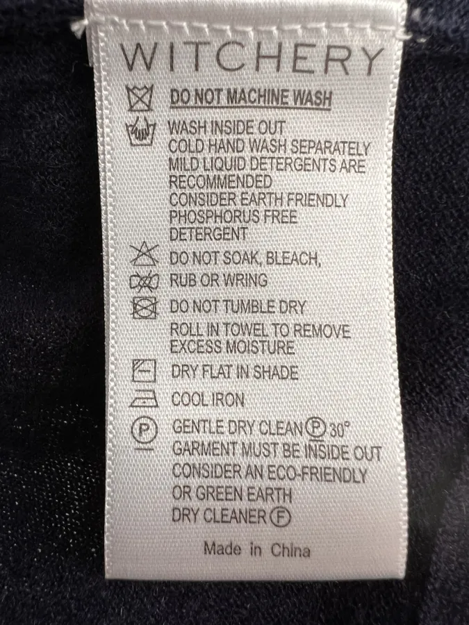 Witchery long merino wool navy cardigan - Photo 2 of 5