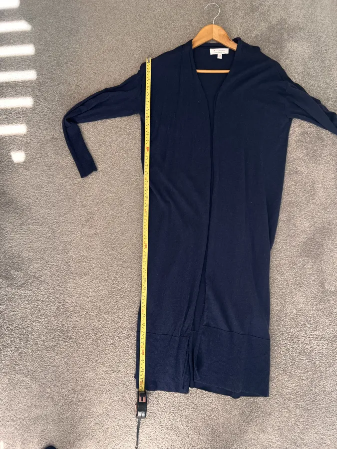 Witchery long merino wool navy cardigan - Photo 5 of 5