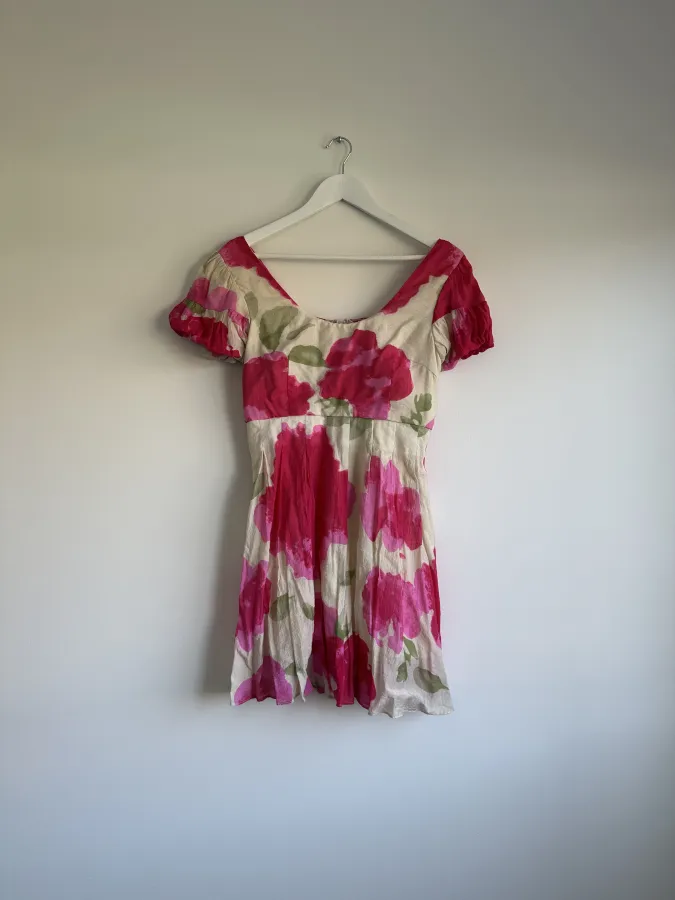 Pink Floral Print  Mini Dress - Photo 1 of 5