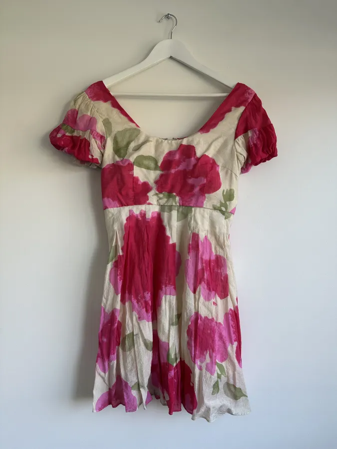 Pink Floral Print  Mini Dress - Photo 2 of 5