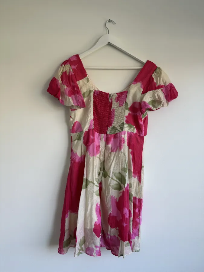 Pink Floral Print  Mini Dress - Photo 3 of 5