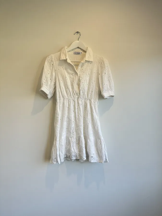 White Lace Mini Dress - Photo 1 of 4