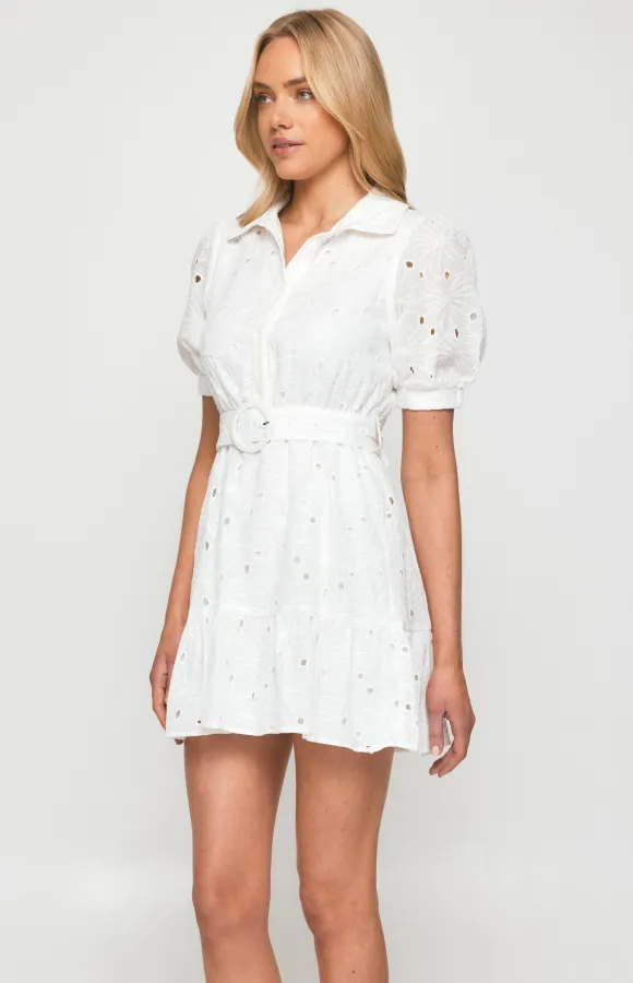 White Lace Mini Dress - Photo 4 of 4