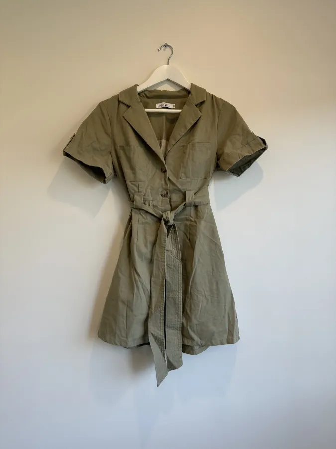 Safari Style Collared Mini Dress - Photo 1 of 5