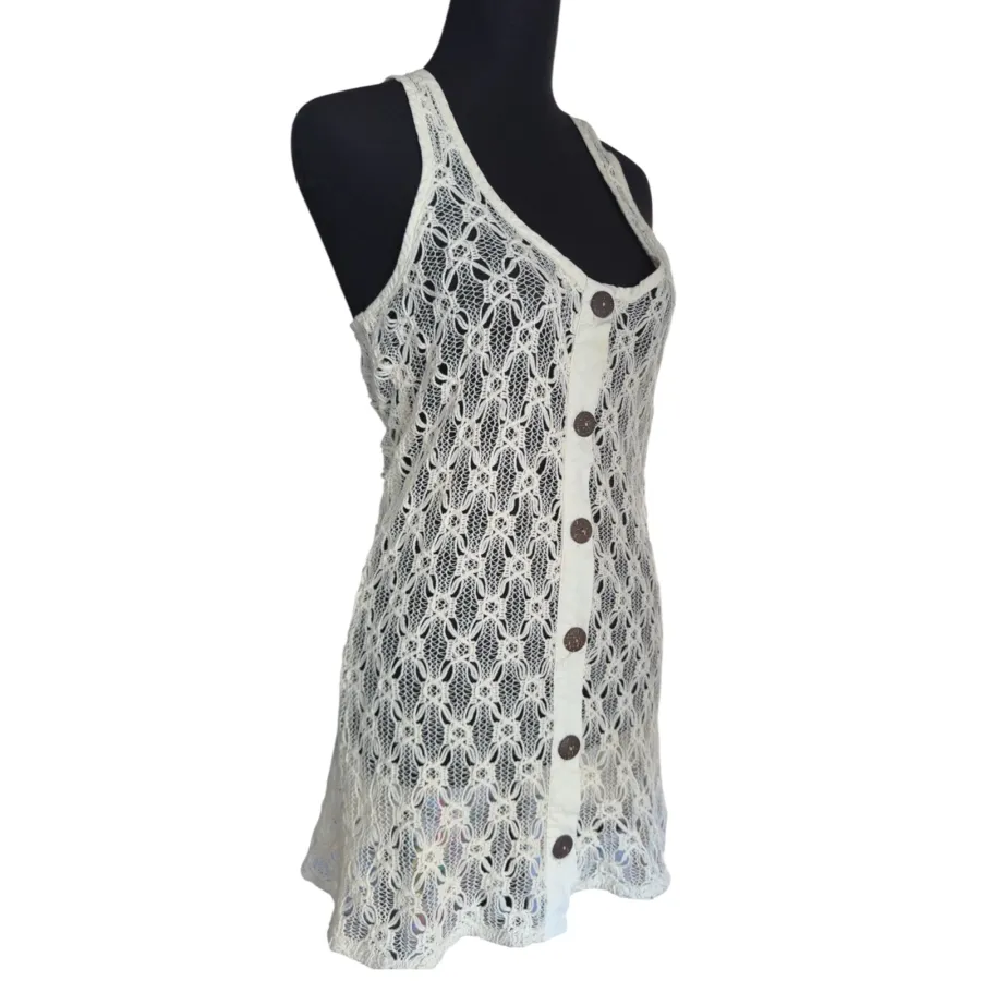 rusty crochet dress button down vintage - Photo 1 of 5