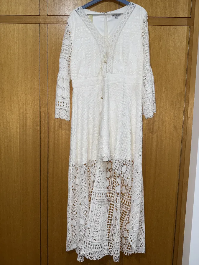Two Sisters The Label White Lace Midi Dress - Photo 1 of 1