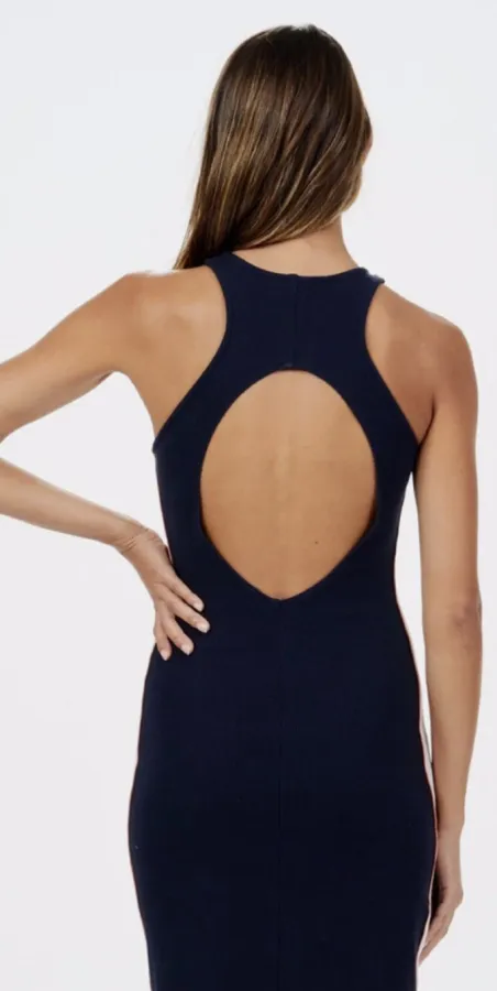 The Upside Midi Dress Illaria Jagger in Indigo Blue Size L - Photo 3 of 5