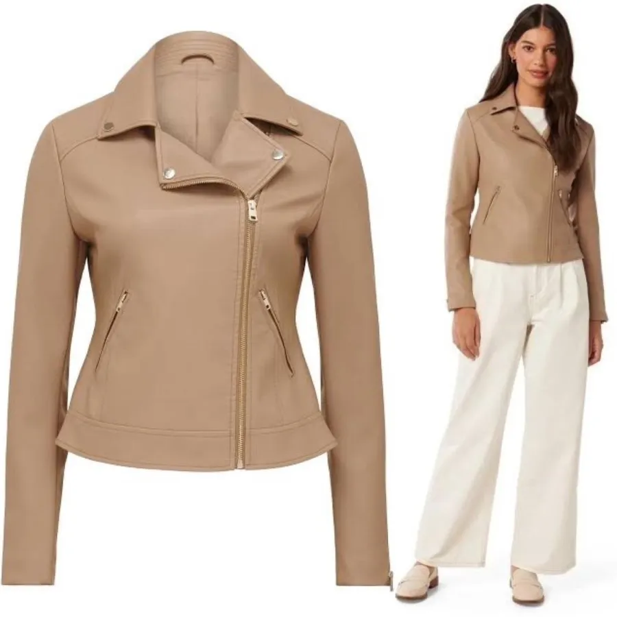 Forever New Faux-leather biker Jacket - Photo 3 of 4