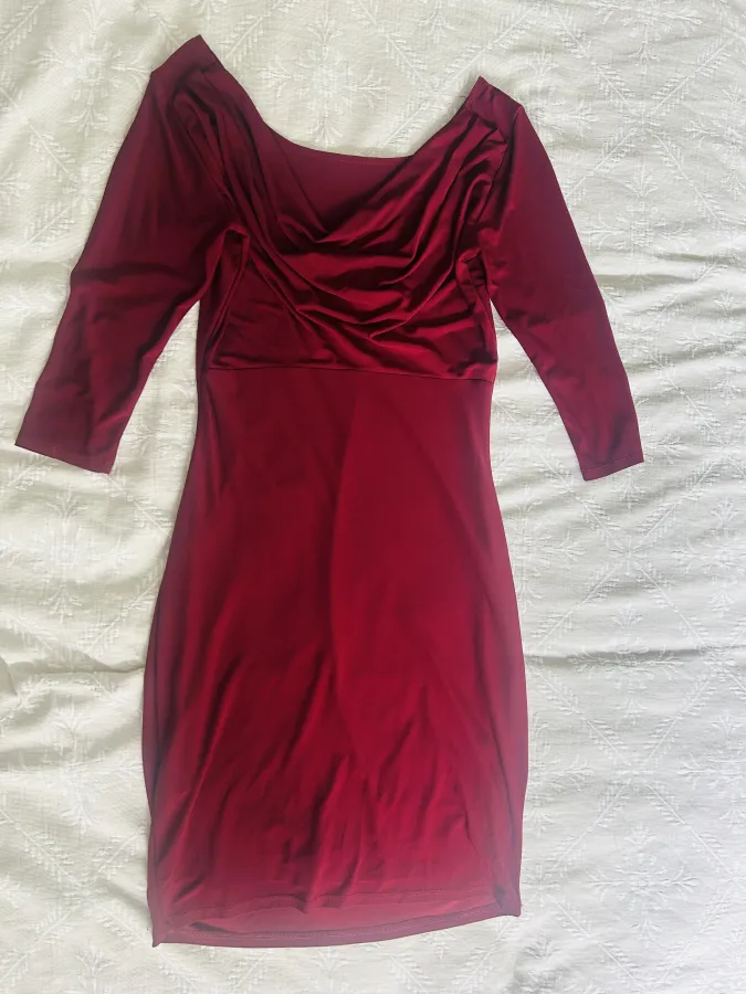 Maroon Bodycon Mini Dress - Photo 1 of 2