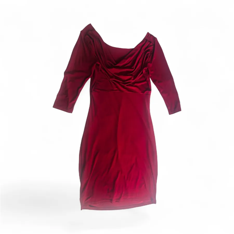 Maroon Bodycon Mini Dress - Photo 2 of 2