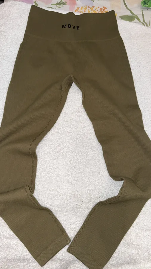 Bonds Ribbed Khaki Tights XS - Photo 1 of 6