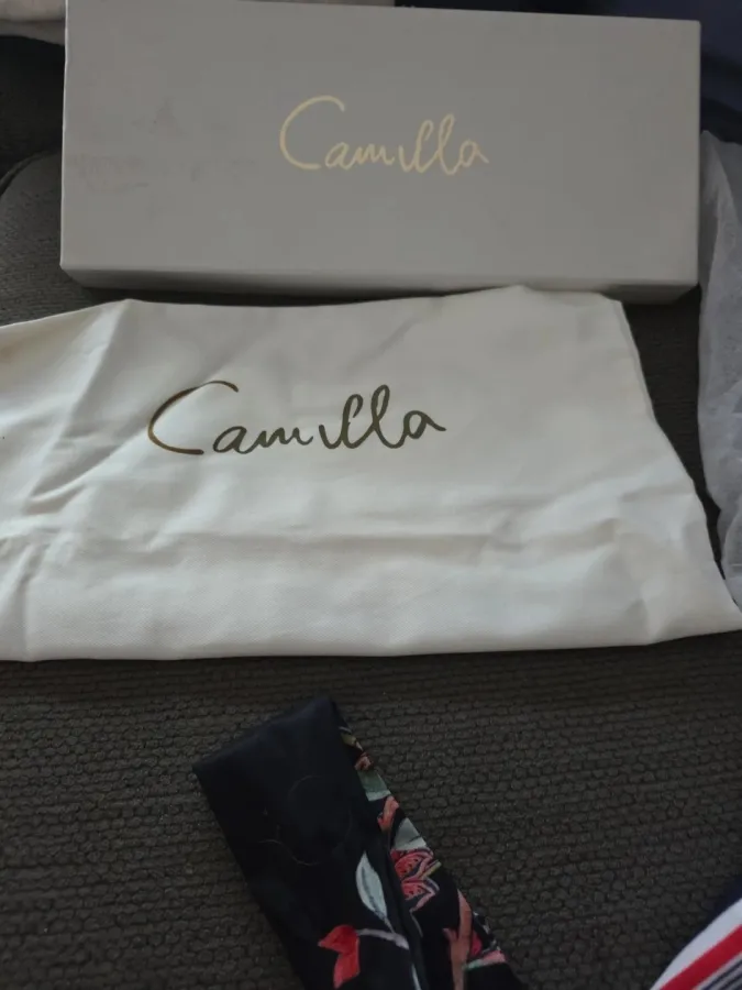 Camilla fabric tie black sandals - Photo 1 of 5