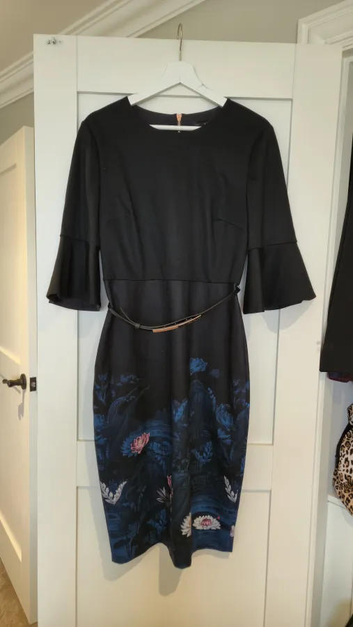 Ted Baker Black Floral Dress – Size 3 (AU 10) - Photo 1 of 3