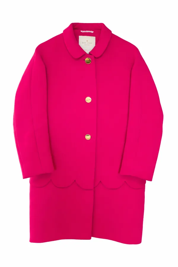 Kate Spade New York Pink Scallop Coat – US 2 (AU 6) - Photo 1 of 3