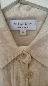 Witchery French Linen Shirt Dress – Size 10 - Photo 2 of 2