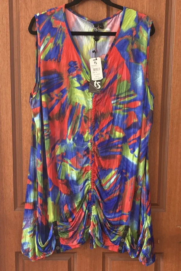 TS Taking Shape Coco Bananas Tunic Print Dress Size L NWT - Photo 1 of 11