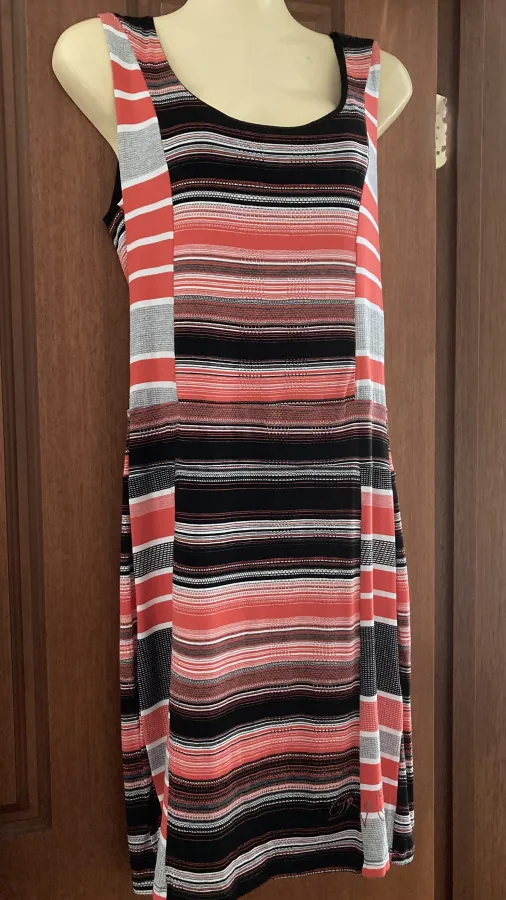 Desigual Viscose Striped Shift Dress Made in Spain Size M/12 NWT - Photo 1 of 9