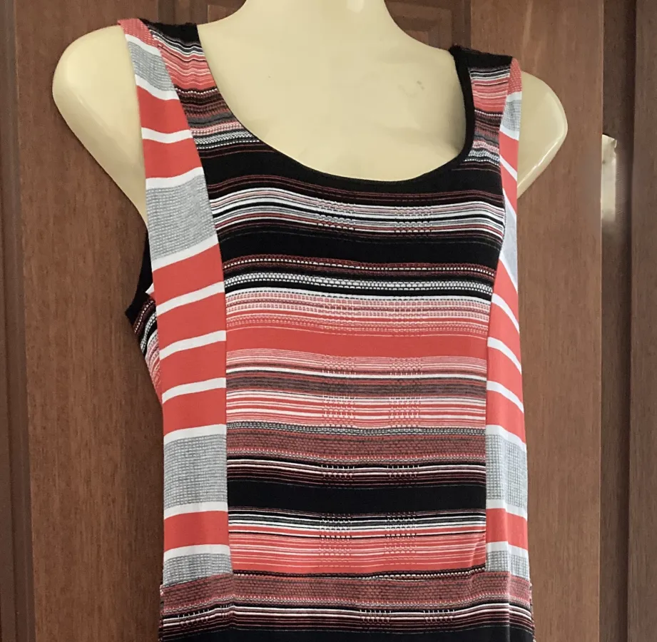 Desigual Viscose Striped Shift Dress Made in Spain Size M/12 NWT - Photo 7 of 9