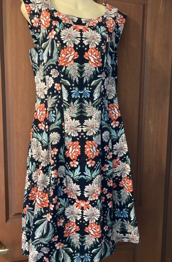 Sunny Girl Pretty Floral Garden Party Dress Vintage Style Size 8 - Photo 1 of 5