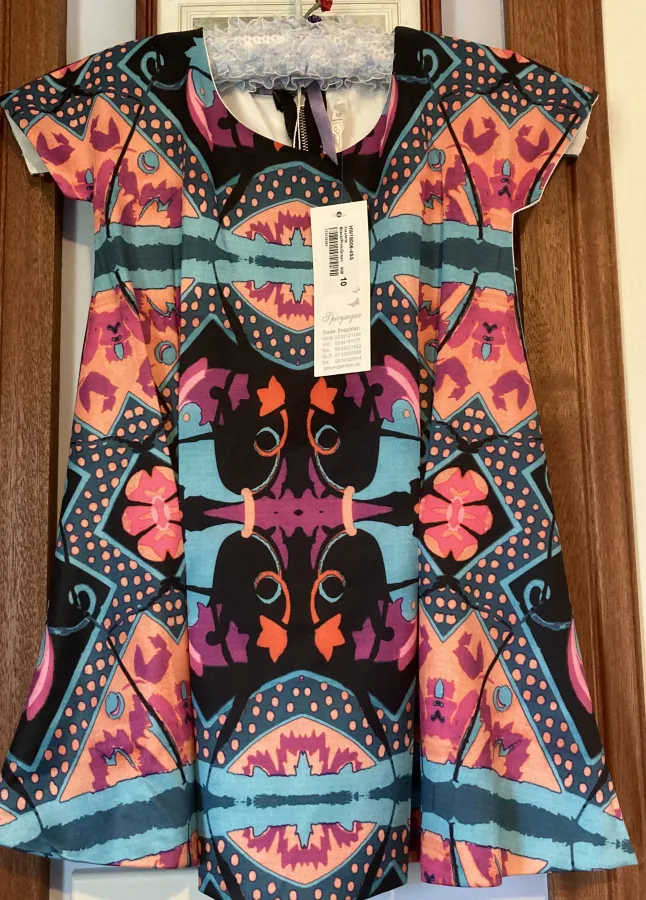 Spicysugar Psychedelic Retro Sleeveless Mesh Back Top Size 10 NWT - Photo 1 of 4