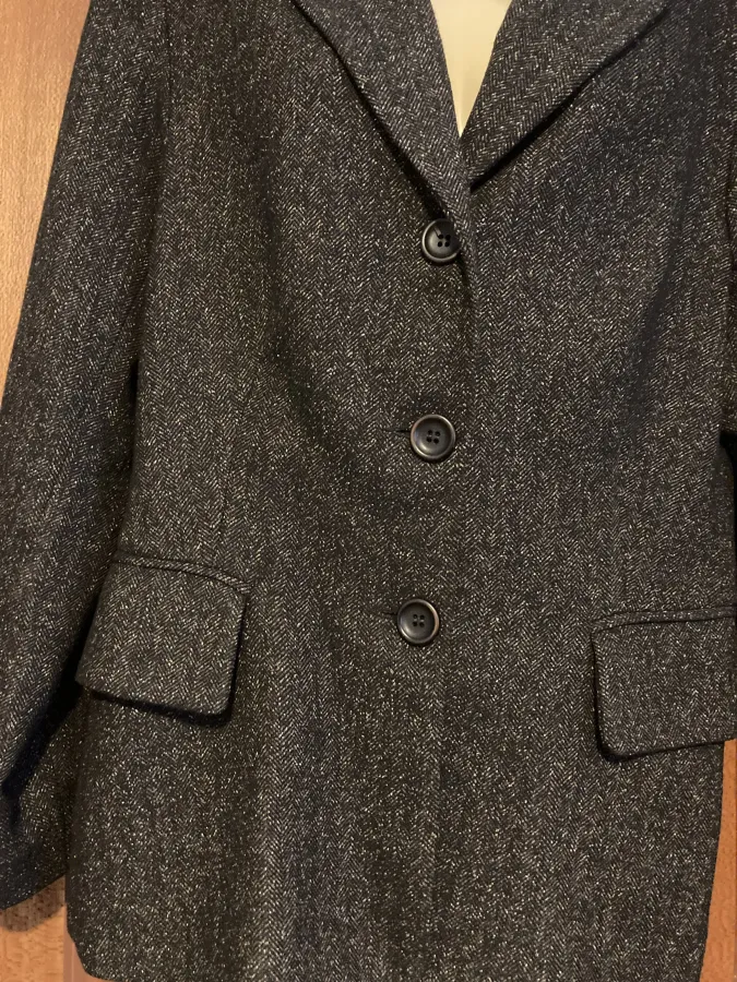 Vintage 1980’s Trent Nathan brown wool mix tweed coat, jacket with front pockets size 12. Australian designed and made. - Photo 3 of 7