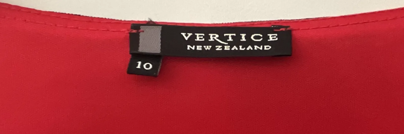 Contemporary red mesh dress - “Vertice” made in New Zealand - Photo 3 of 5