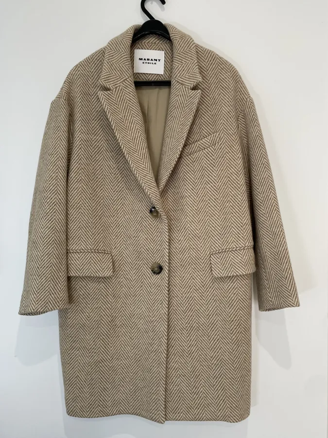 Isabel Marant: Marant Etoile 'Limiza' 100% Wool Single Breasted Coat - Photo 2 of 8