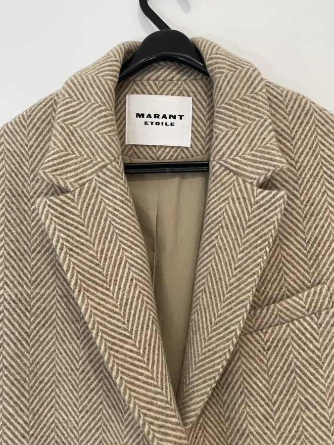 Isabel Marant: Marant Etoile 'Limiza' 100% Wool Single Breasted Coat - Photo 3 of 8