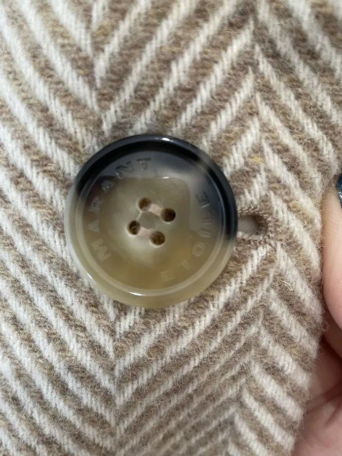 Isabel Marant: Marant Etoile 'Limiza' 100% Wool Single Breasted Coat - Photo 5 of 8