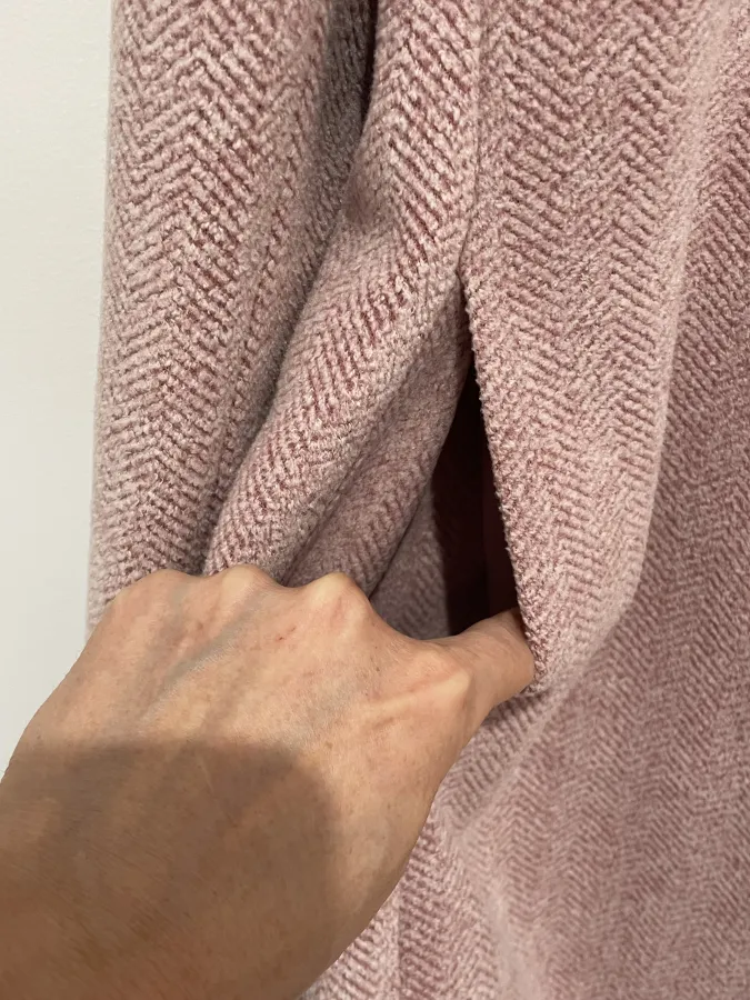 Stella: Pink Single Breasted Knee Length Coat - Photo 4 of 7