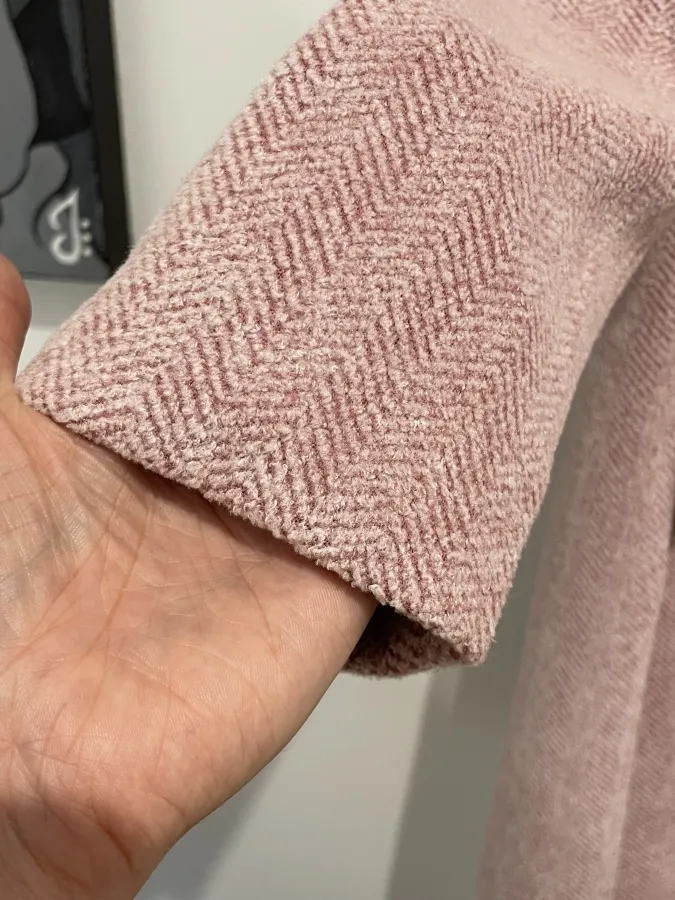 Stella: Pink Single Breasted Knee Length Coat - Photo 5 of 7