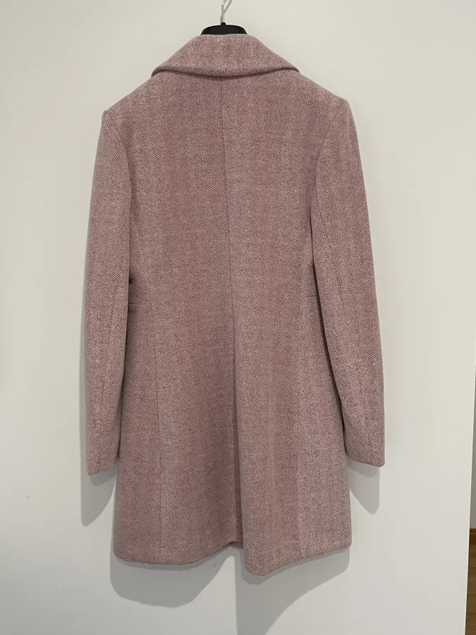 Stella: Pink Single Breasted Knee Length Coat - Photo 6 of 7