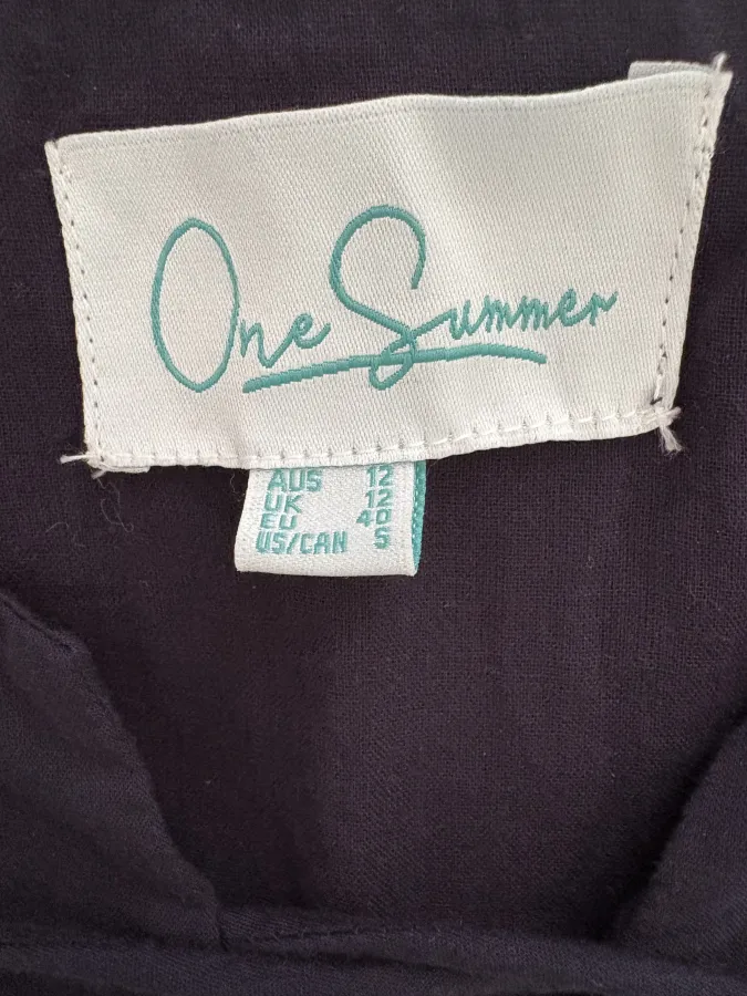 Navy Cotton Dress - Photo 3 of 4