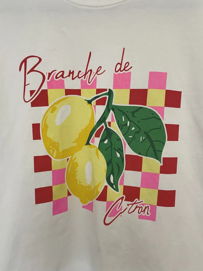 By Frankie: White Boxy Style Tee with Bold Print - Photo 2 of 6