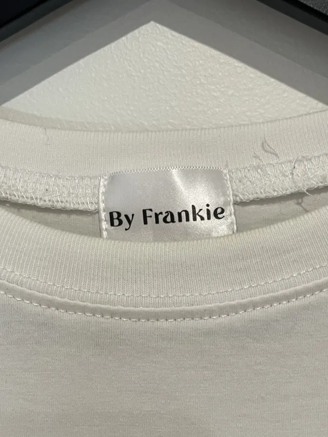 By Frankie: White Boxy Style Tee with Bold Print - Photo 3 of 6