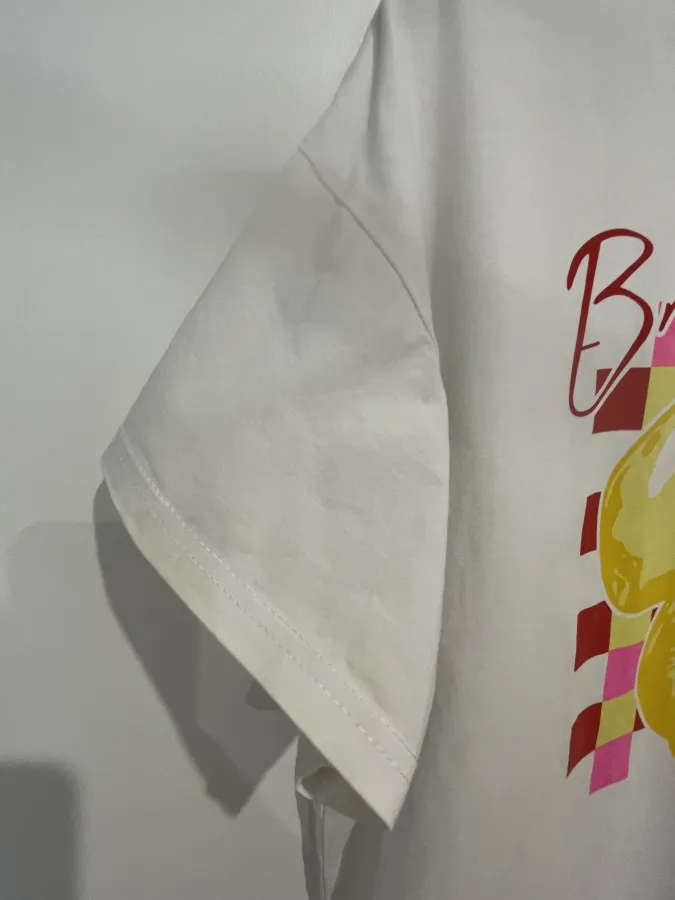 By Frankie: White Boxy Style Tee with Bold Print - Photo 4 of 6