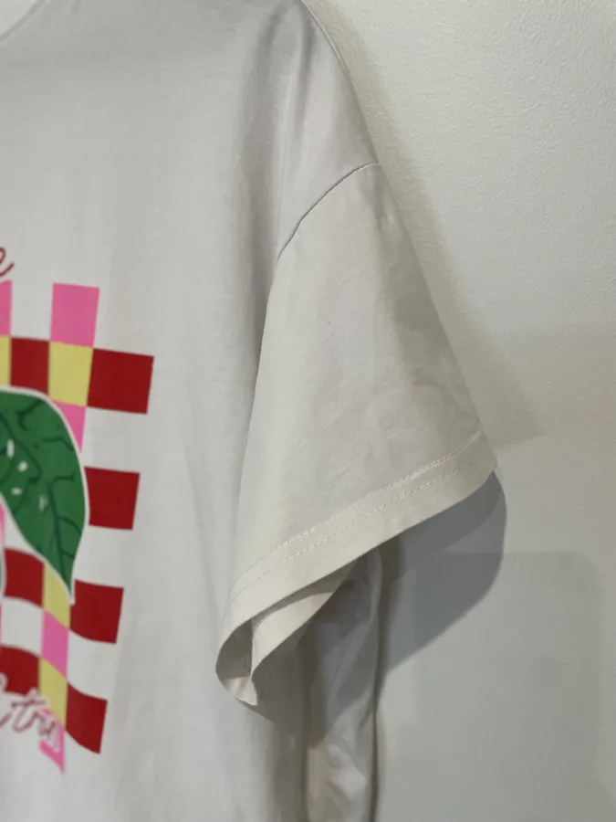 By Frankie: White Boxy Style Tee with Bold Print - Photo 5 of 6