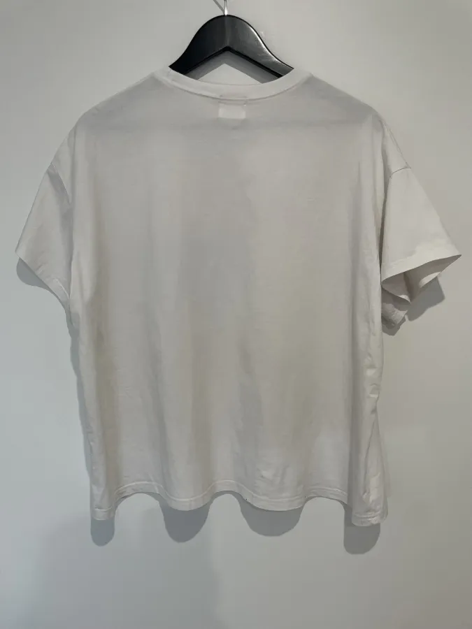 By Frankie: White Boxy Style Tee with Bold Print - Photo 6 of 6