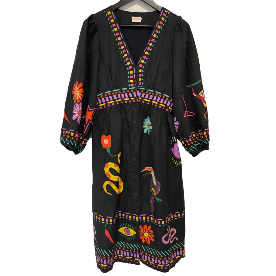 Gorman: Black & Bold Print Maxi Dress - Photo 1 of 11