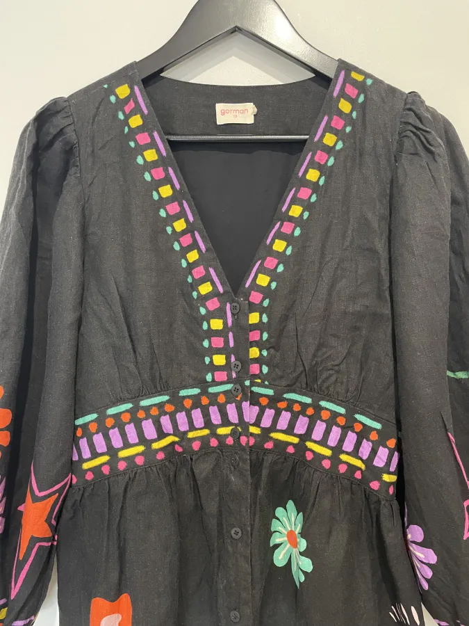 Gorman: Black & Bold Print Maxi Dress - Photo 2 of 11