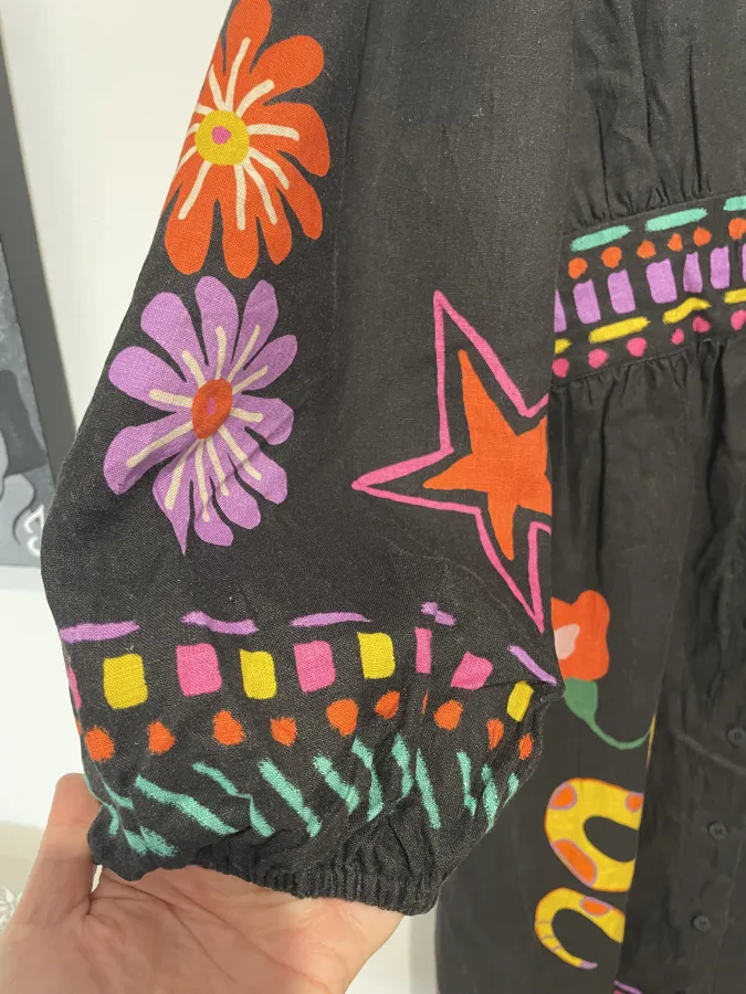 Gorman: Black & Bold Print Maxi Dress - Photo 3 of 11