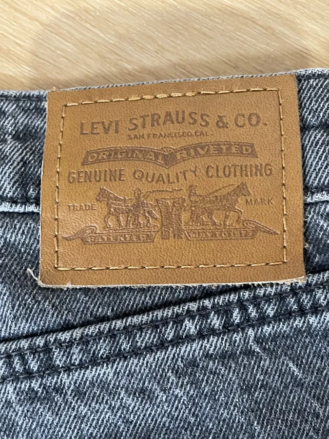 Levis: Grey Ribcage Straight Ankle Jeans - Photo 6 of 7