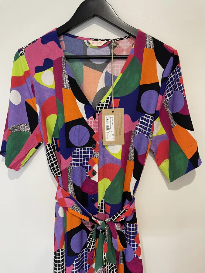 Gorman: Button Front Bright Midi Dress - Photo 2 of 8