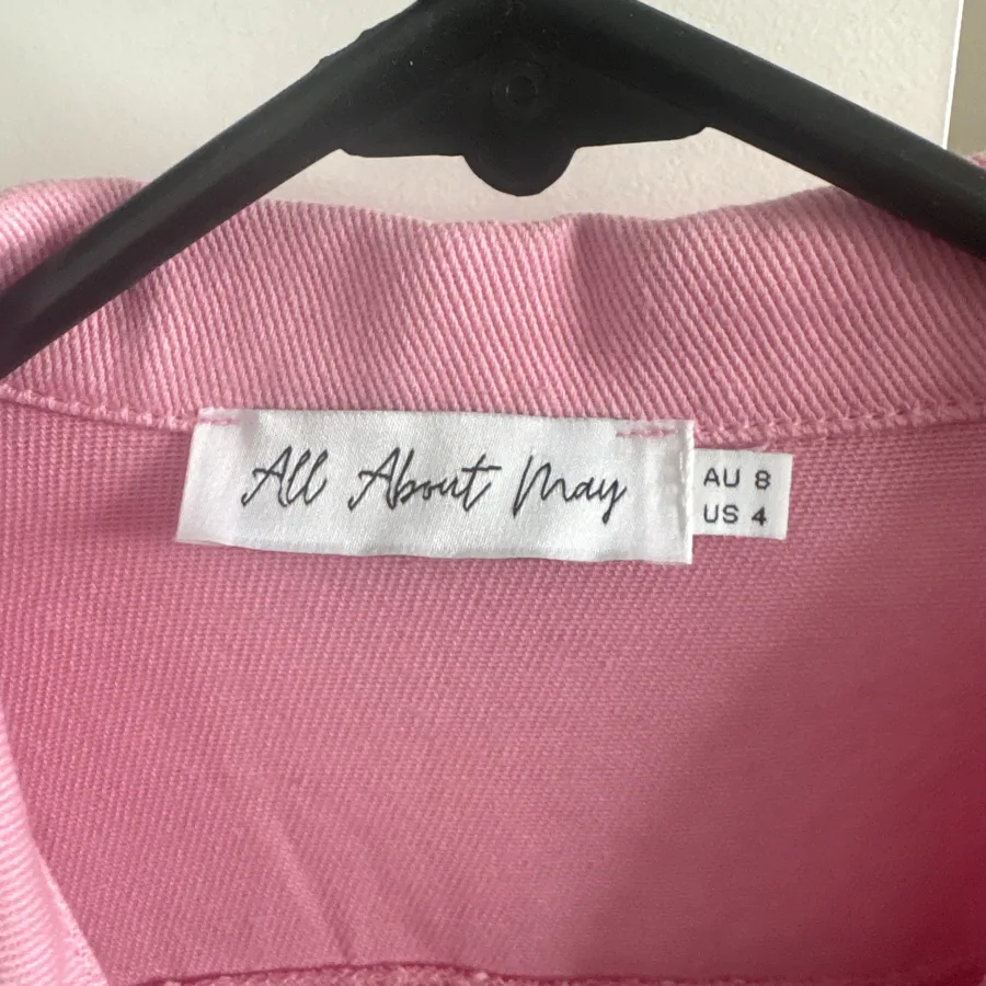 Pink denim button front dress - Photo 2 of 6